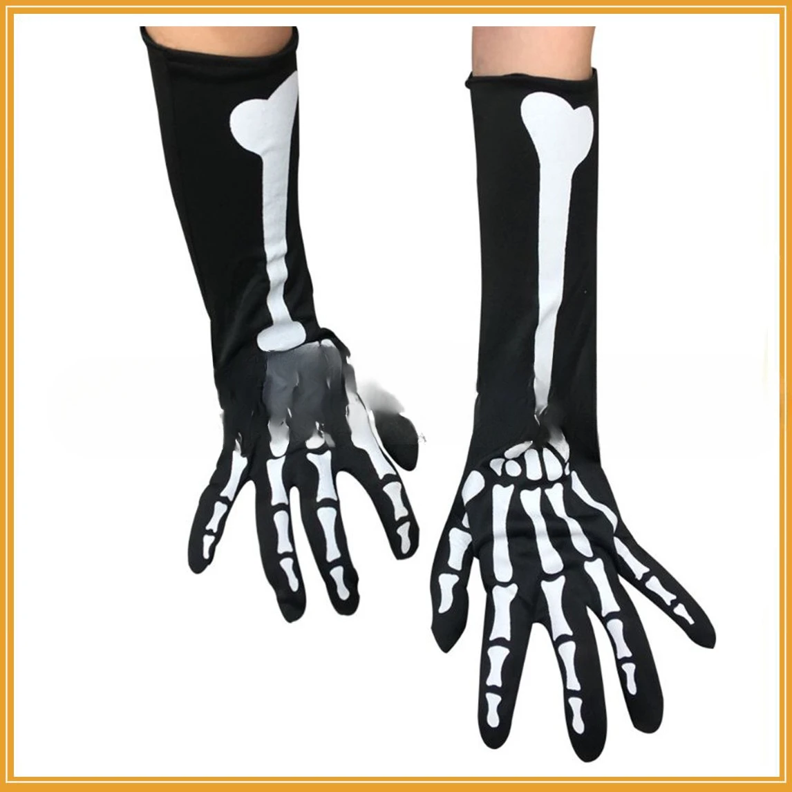 Guanti con calzini scheletro di Halloween Guanti con zampa fantasma horror sanguinante della morte