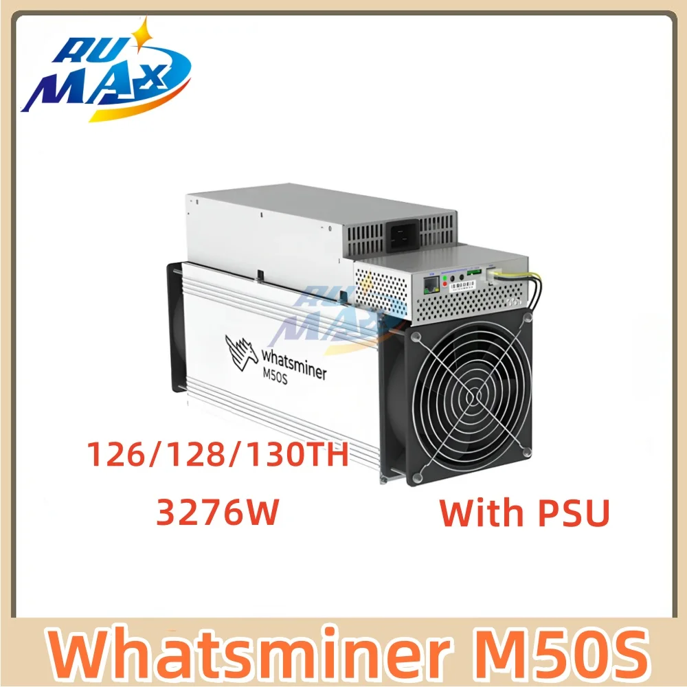 

Whatsminer M50S 126T 128T 130T Bitcoin Miner Whatsminer BTC Miner Crypto Bitcoin Mining MicroBT M50S Than Avalon A1346