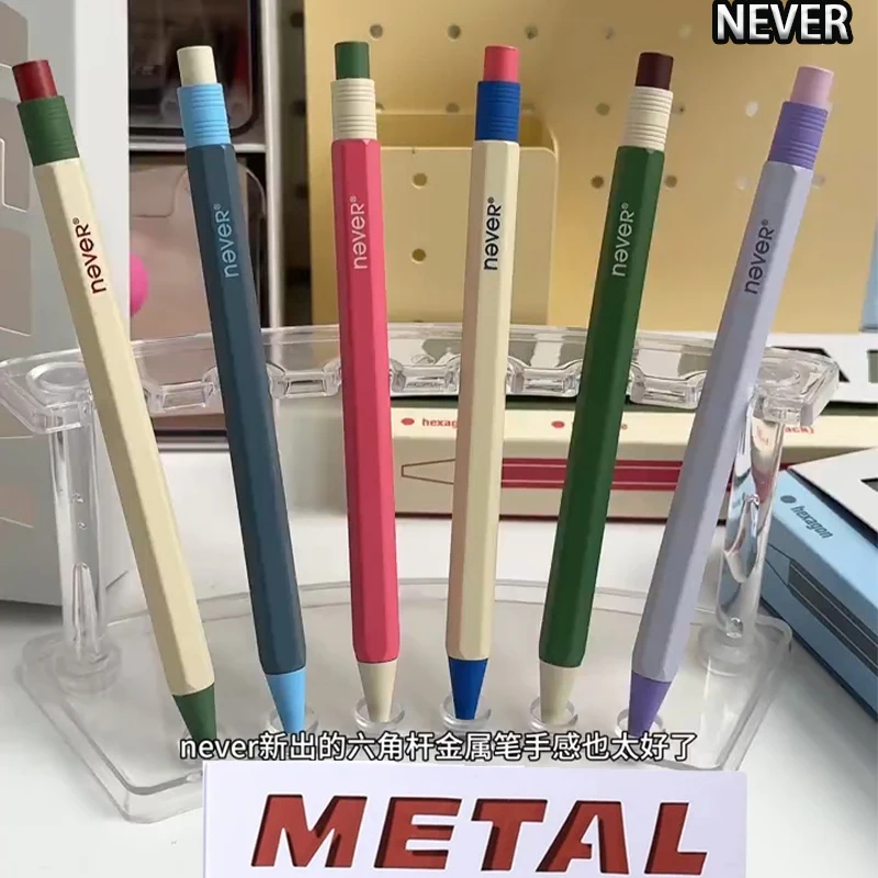 

Набор гелевых ручек с нераздвижным стержнем, металлический шестигранный корпус, 0,5 мм, быстросохнущие, для плавного письма, ручки для подписи, офисные и школьные принадлежности
