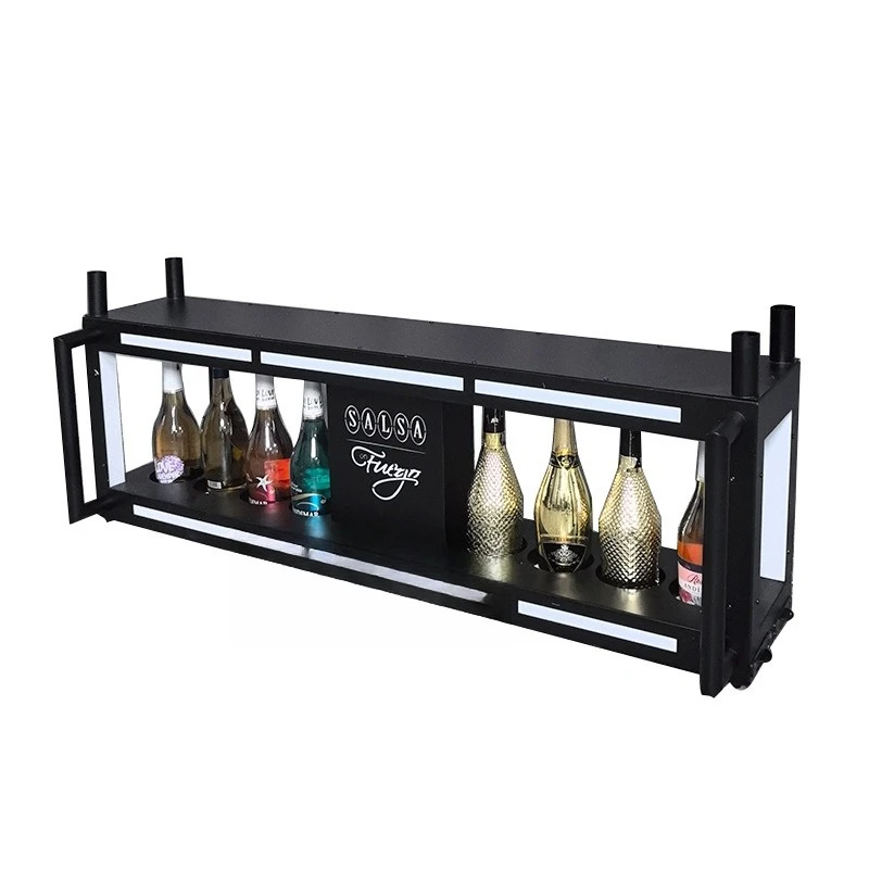 Bar LED luminous wine holder creative 8 champagne base colorful car lift wine rack foreign wine holder  display stand