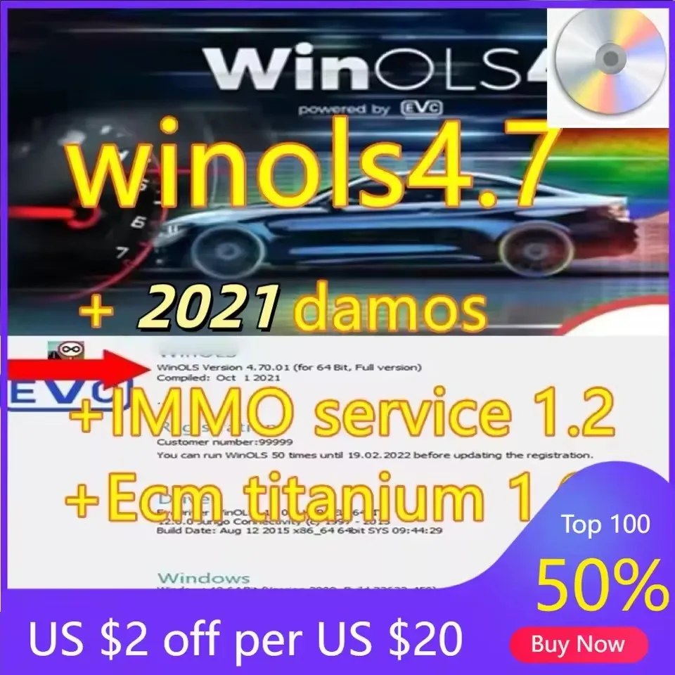 4 en 1 Winols 4.7 fully activado + Damos 2021 Windows 7 10 11 لا يوجد افتراضي متعدد اللغات + ECM TITANIUM 1.61 + herramienta d