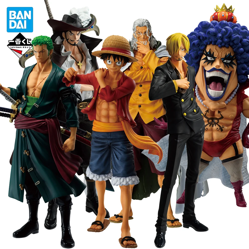 

Original BANDAI Ichiban Kuji ONE PIECE Roronoa Zoro Monkey D. Luffy Silvers Rayleigh Anime Figures Collectible Model Dolls Gift