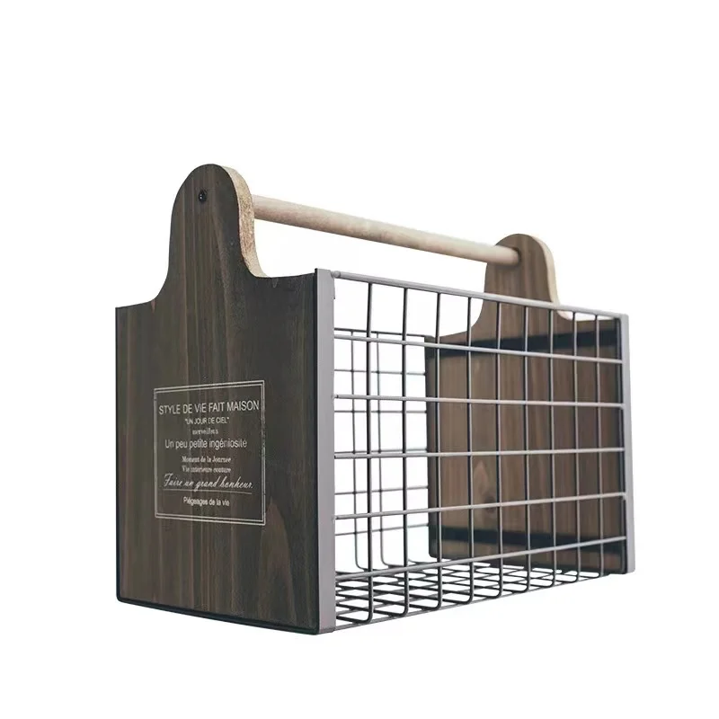 

Modern Iron Wire Farmware Storage Box Storage Box with Handle Fruit Basket