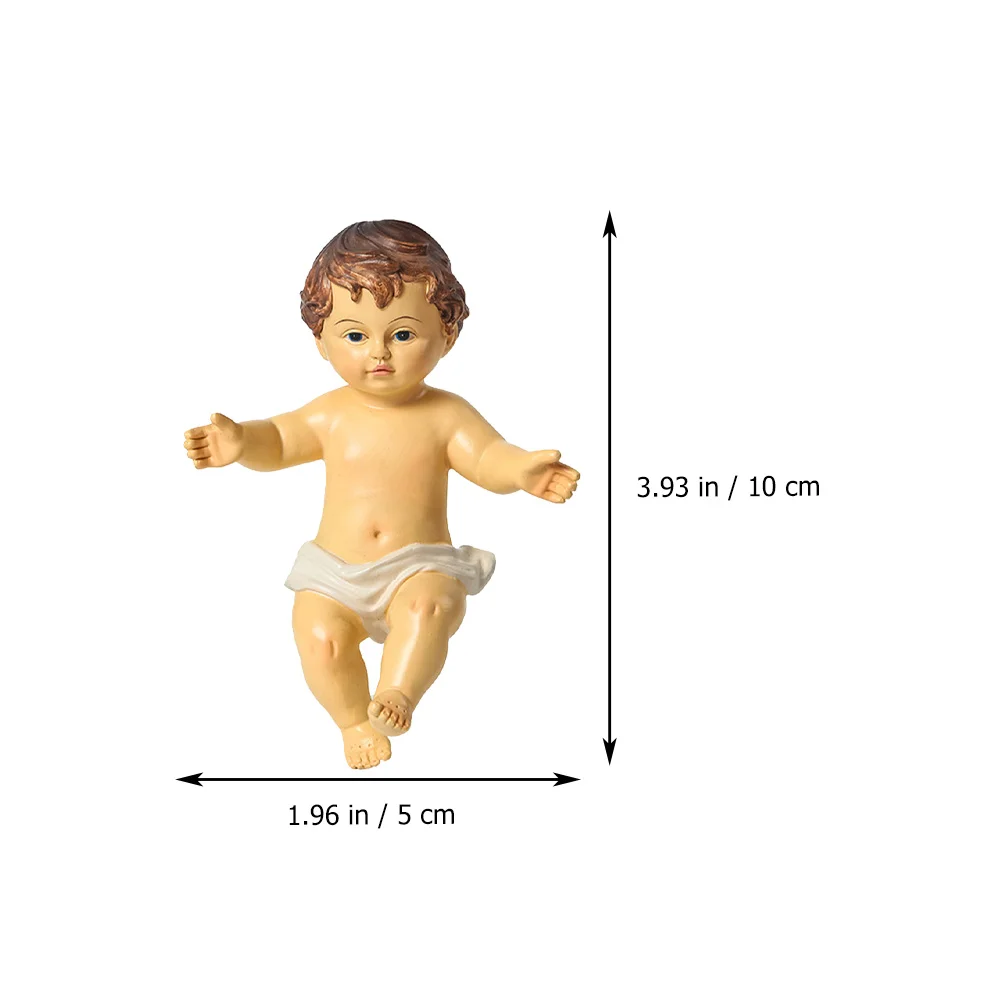 Holy Child Ornament Saint Baby Adornment Religious Church Newborn Decoration Jesus Statue Figurine Infant Toys Body Resin - Image 5