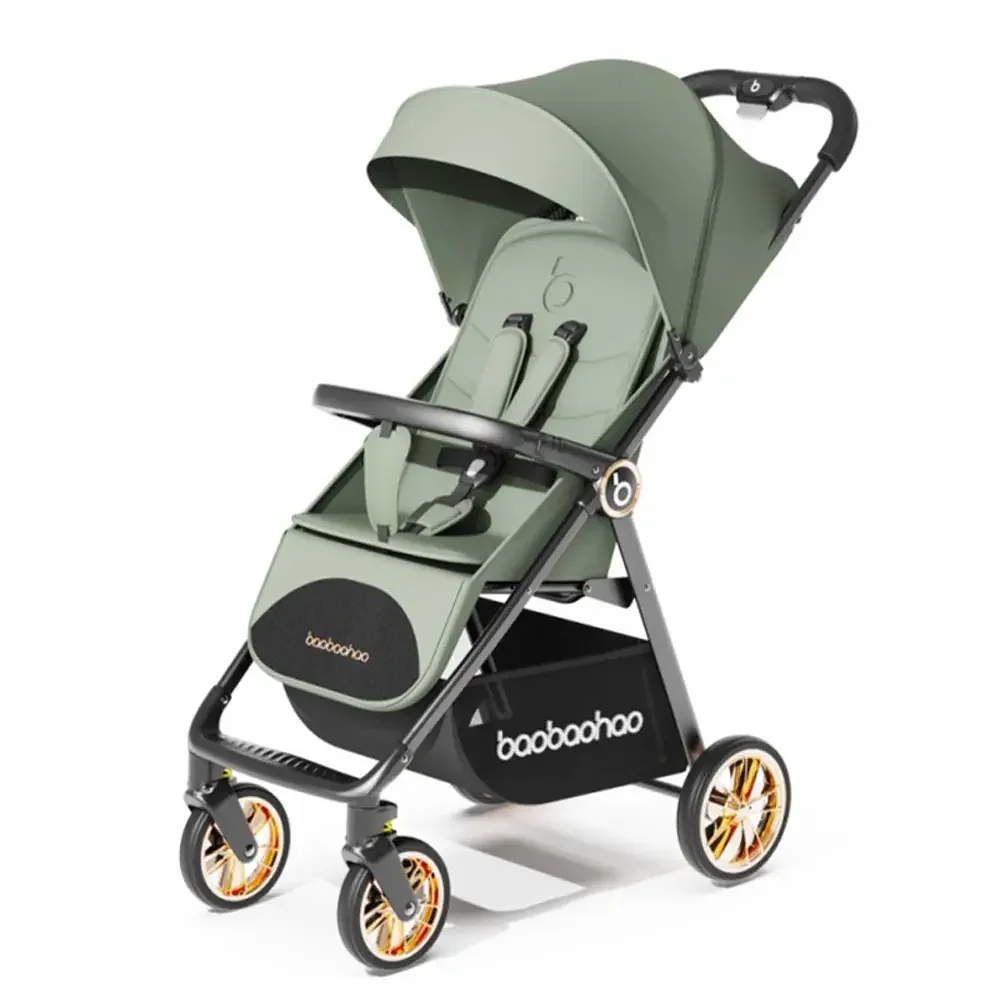 

Portable Baby Stroller Lightweight Foldable Infant Stroller with Large Sleep Shade Super Load-bearing Baby Shock-absorbing Wheel