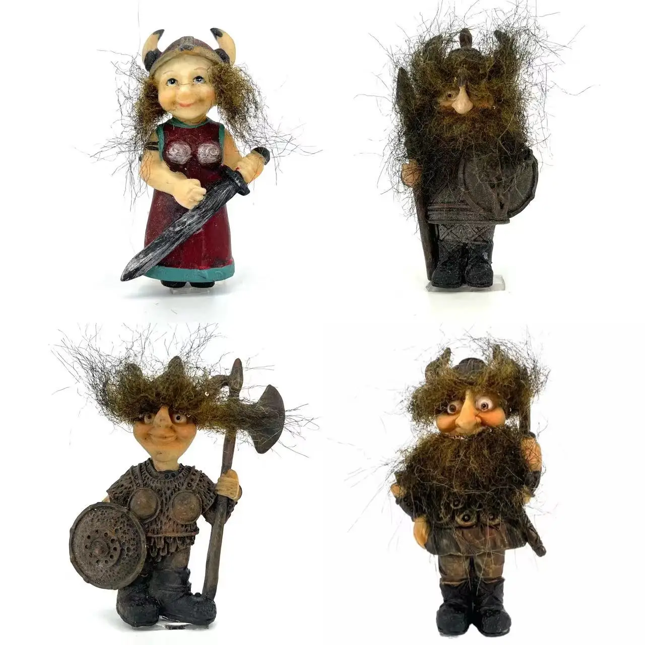 

Norwegian Fridge Magnets, Viking Warriors, Trolls, 3D Resin Magnetic Room Decoration Gifts Holding Weapons