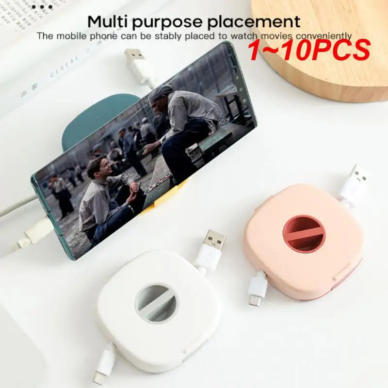 Boîte Ronde de Rangement de Câbles de Données Multifonctionnelle, Conteneur de Chargeur USB, 1 Pièce