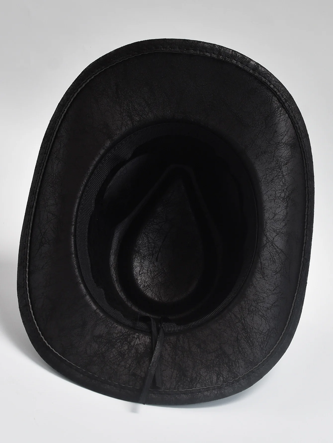 Faux Leather Western Cowboy Hat Vintage Gentleman Cowgirl Jazz Hats Sombrero Hombre