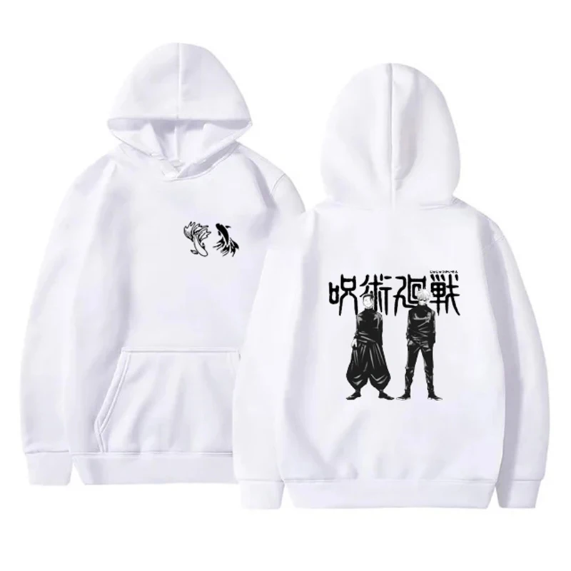 2024 Japanese Anime Jujutsu Kaisen Hoodies Satoru Gojo Geto Suguru Manga Graphic Casual Harajuku Hip Hop Streetwear Men clothing