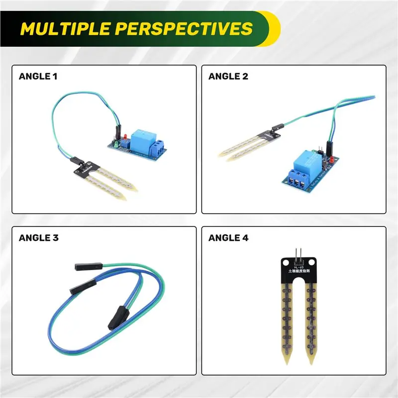 AA08-8X DC 12V Soil Moisture Sensor Relay Control Module Automatic Watering Of The Humidity Starting Switch