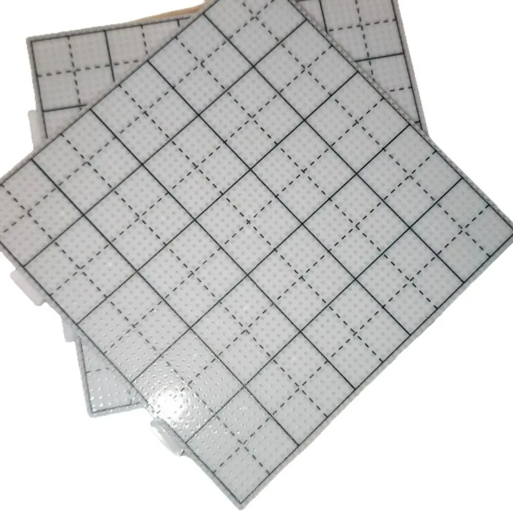 2Pcs 2.6mm Beads Fuse Beads Pegboards with Black Line 52 Nails Fuse Beads Boards Thicken Square Hama Beads Template