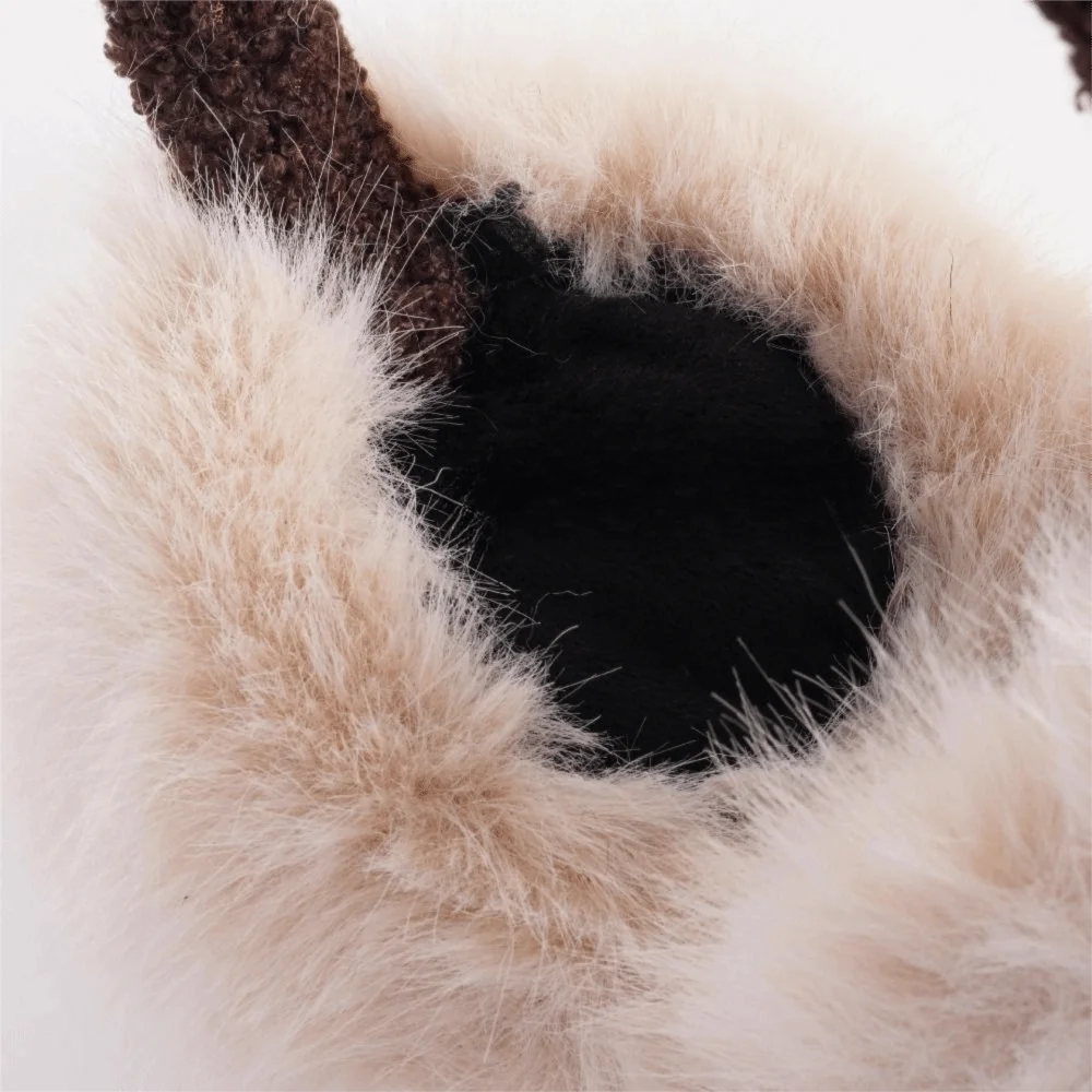 لينة طوي غطاء للأذنين حماية الأذن سميكة رقيق سماعات الأذن شتاء دافئ التجمد فو الفراء الأذن يفشل للنساء الرجال في الهواء الطلق