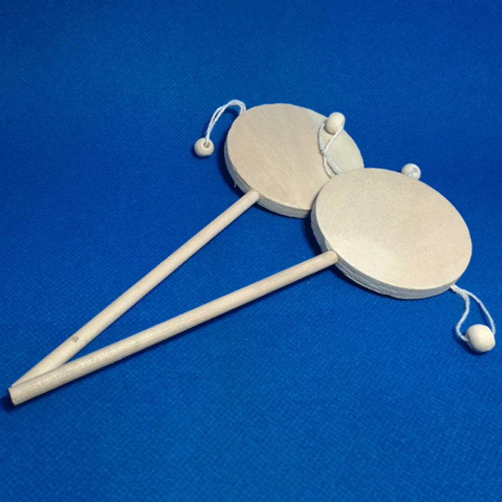 ชุดกลองไม้ DIY 1 ชุด เป็นมิตรกับสิ่งแวดล้อม ปลอดภัย ของขวัญดนตรีสำหรับเด็ก  งานไม้ยังไม่เสร็จ ระบายสีได้ เครื่องดนตรีเขย่า ฝึกการเรียนรู้