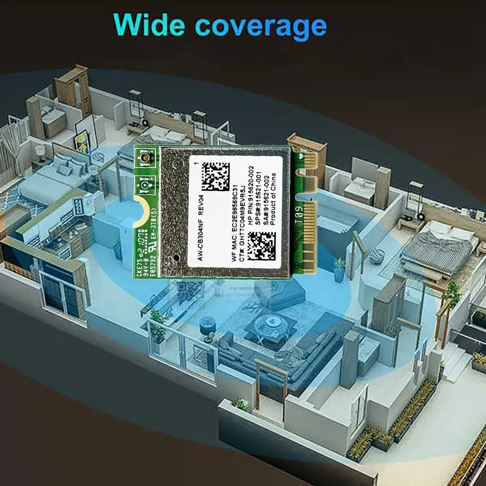 بطاقة شبكة IPC لاسلكية ، RTL8821CE ، G ، 5G ، ثنائي النطاق ، بلوتوث من من من من من نوع weldess ، من نوع Mbps ، 802.11AC ، كمبيوتر محمول