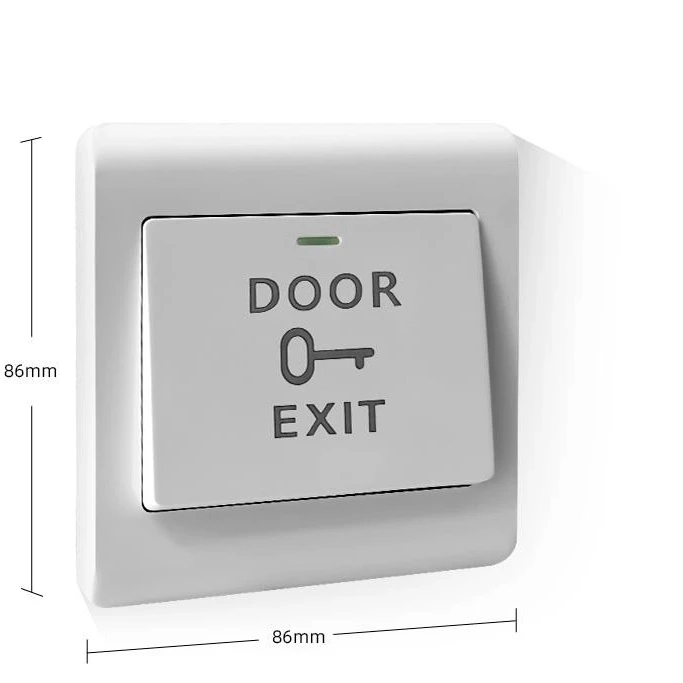 Wall Mounted Door Exit Button Release Switch Panel Access Control NO/COM Push To Exit Button For Door Access Control System