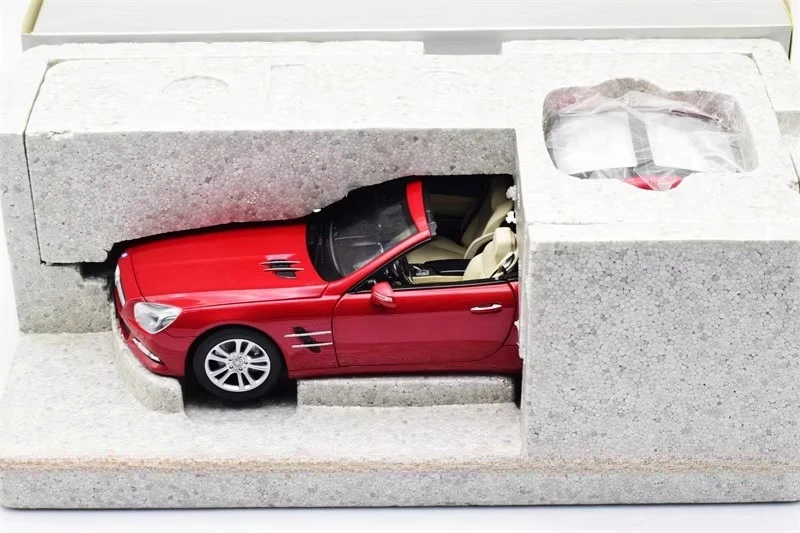 Flaw NOREV Diecast1/18Scale Mercedes-Benz Classe SL(R231) Nuova generazione in rosso con porte senza telaio Modello di auto in lega Giocattoli per ragazzi
