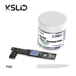 KSLID P100 100PCS Thermal Insulating Silicone Sheet High Temperature Resistance Motherboard CPU IC GPU Repair Pre-cutting Mat