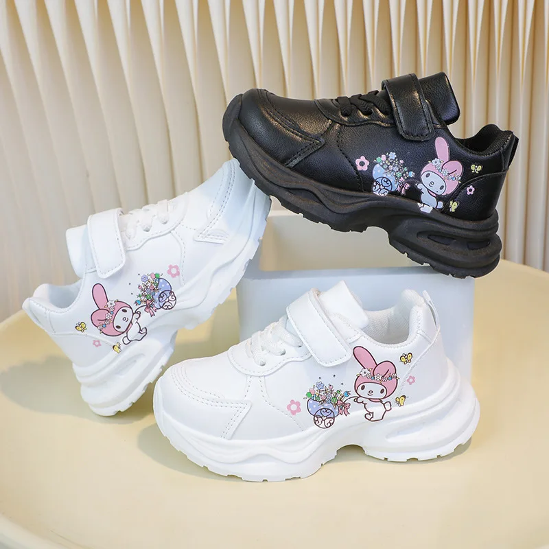 

Hot Sanrio Girl My Melody Kawaii Autumn and Winter Fashion White Sneakers Student Cartoon Child Leisure Clunky Sneaker New Style