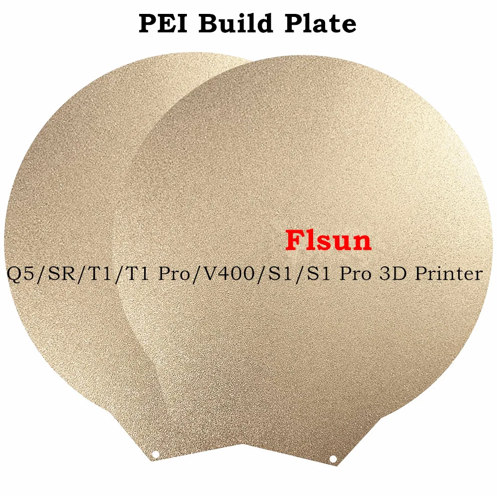 

Upgrade Flsun Double Sided PEI Build Plate for Flsun Q5 SR T1 Pro V400 S1 Delta Predator 3D Printer Bed High Tempertature