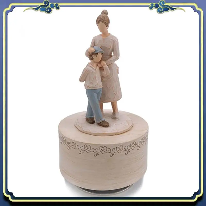 

Новейшая музыкальная шкатулка, подарок для мамы, интересная резная музыкальная статуя, подарок на день благодарения, день рождения для мамы, вращающаяся музыкальная шкатулка