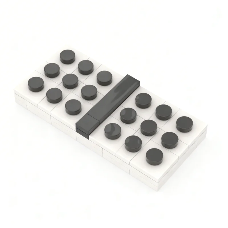 2695pcs MOC Games Double Nine Dominoes Model Building Blocks Toys Christmas Gifts Construction Brick Education 3D Art Collection