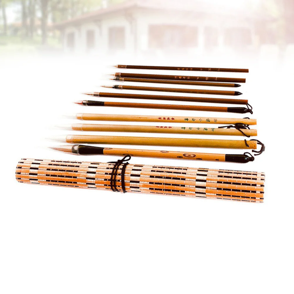 

1 Ink Set Premium Chinese Painting Brushes Non-Slip Handle For Artwork Beginner Artists Watercolor Brush Set Chinese Watercolor