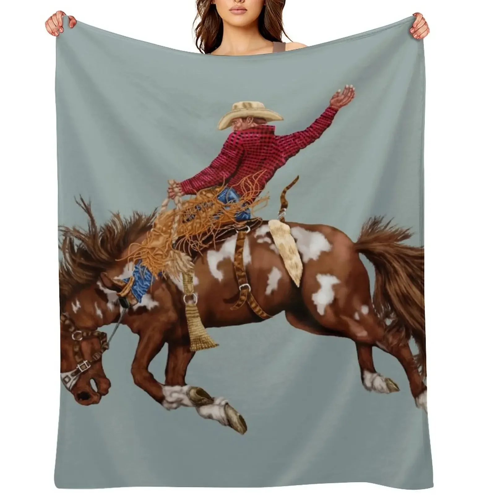 Vintage rodeo cowboy Throw Blanket Sleeping Bag Furrys Blankets For Bed Thin Blankets
