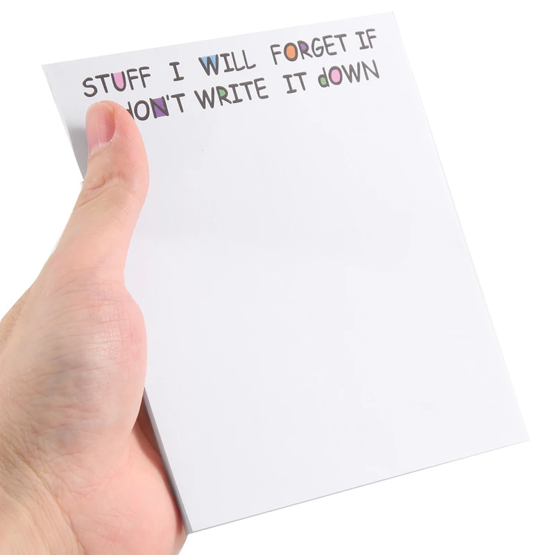 3X Funny Sticky Note, To Do List Notepad Funny Stationery, Office Supplies, Notebook Labels, Desk Sticky Note 50 Pages,A-AT93