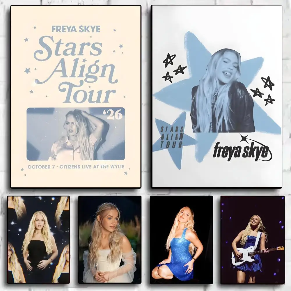 Pop Singer Freya S-Skye Poster Wall Stickers Self Adhesive Art Decals for Bedroom Living Room Home Decor Print Mural HD Gift