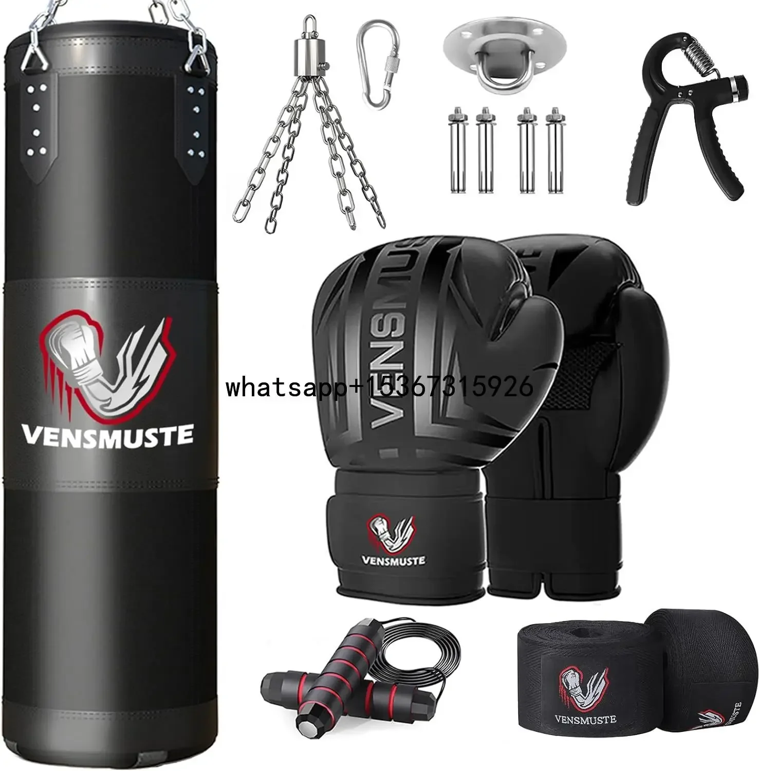 Bag for Adults, 4FT Oxford Heavy Boxing Bag Set, Punching Bag with 12OZ Boxing Gloves, Chains, Hand Wraps, etc. Suitabl