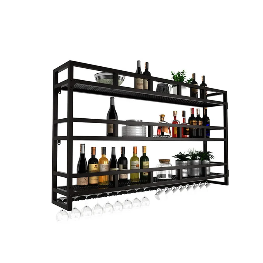 

European Style Wine Rack Nordic Dinning Room Home Drink Storage Wall Mount Wine Cabinet Whisky Mueble Vino Restaurant Furniture