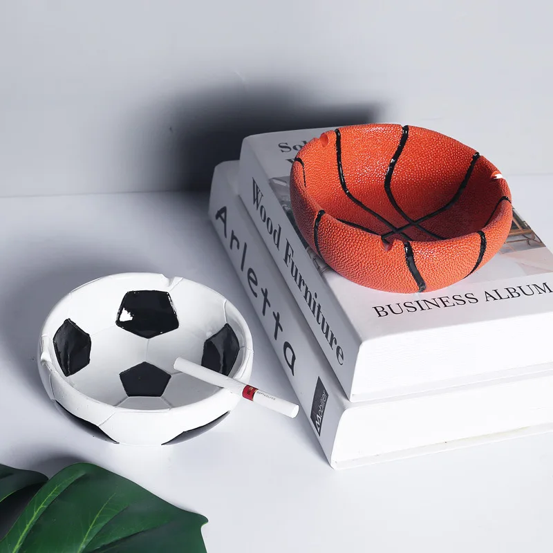 Nordic Style Resin Crafts Ashtray Decoration Home Living Room Basketball Football Key Storage Decorations Decoration