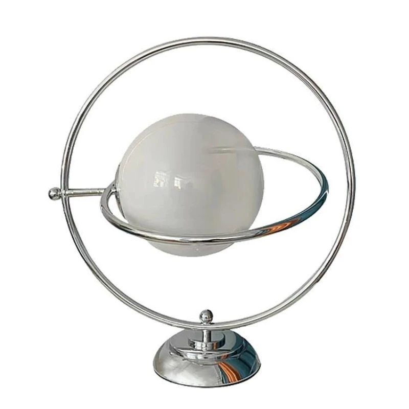 

Italian designer simple planet table lamp souvenir gift rotating glass Saturn decorative lamp