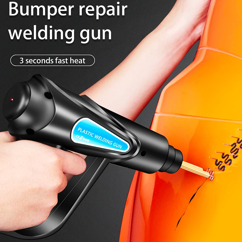 70W Plastic Welding Gun Hot Stapler Plastic Welding Machine Bumper Soldering Iron Staples Bumper Car PVC Bumper Repair Tools Kit