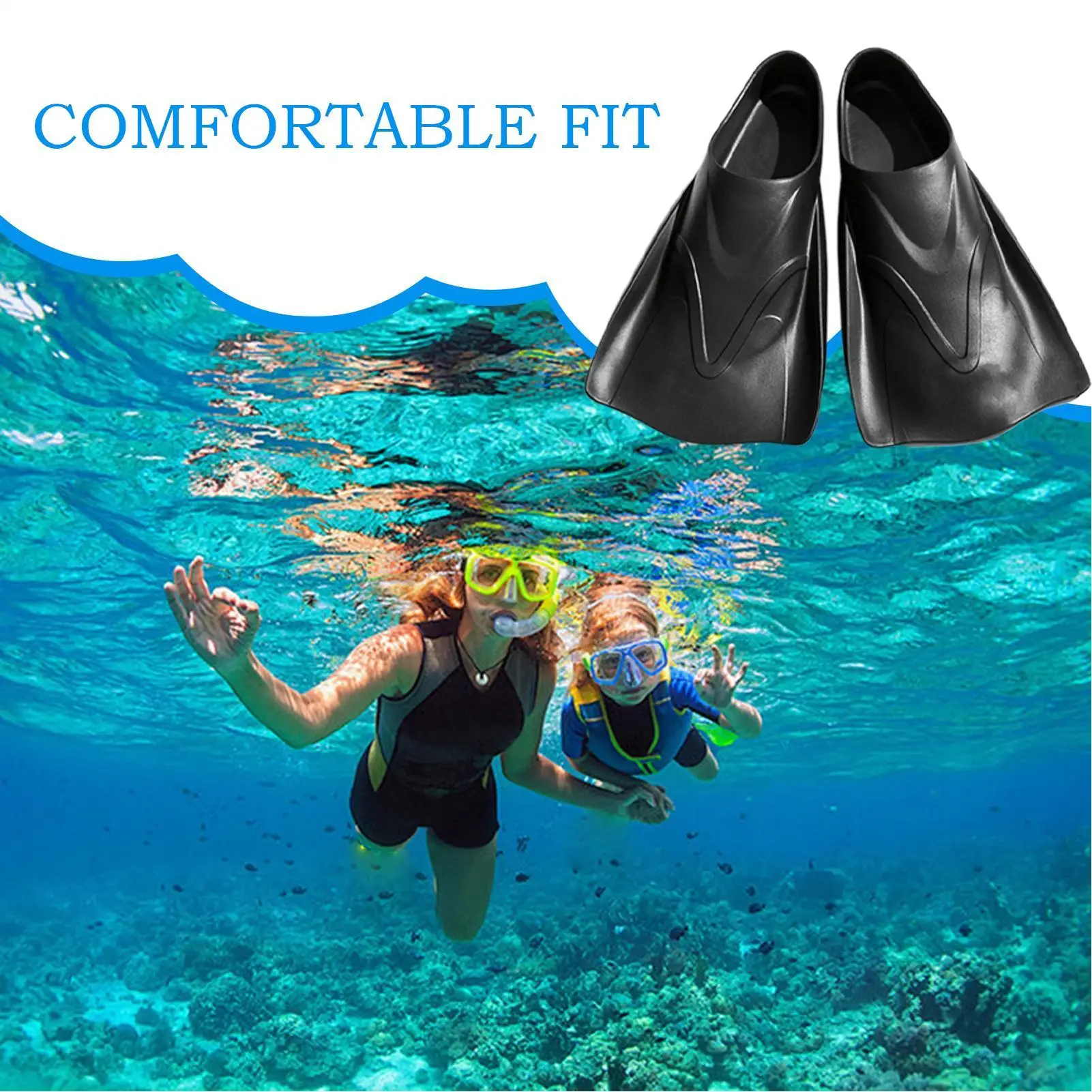 

Ласты для плавания, тренировочные ласты для взрослых, короткие портативные ласты для дайвинга, тренировочные аксессуары для подводного плавания, плавания для взрослых мужчин