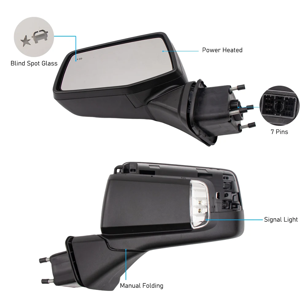 

High-Grade Glass Rearview Truck Mirror for Chevrolet Sliverado 2019-2023