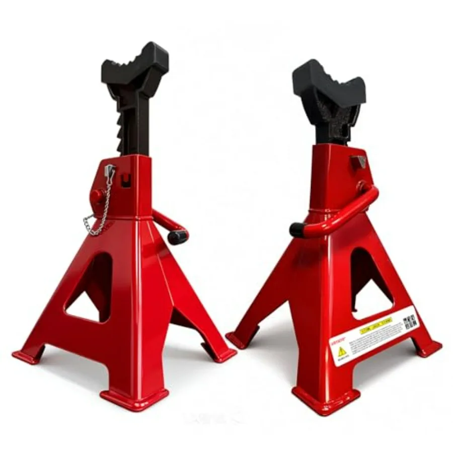 

6 Ton Jack Stands 13200Lbs Heavy Duty Car Jack Stand with Double Pin Locking Adjustable 15.6-23.4 Hght Extra Rubber Pads for Tr