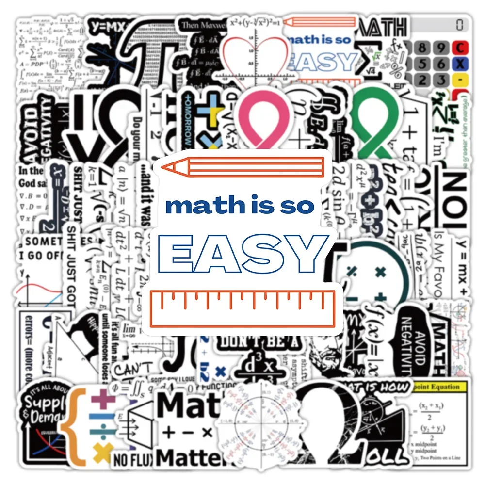 10/50/100 個の数式ステッカー科学化学研究室脳科学者ステッカー子供のギフトの装飾荷物デカール