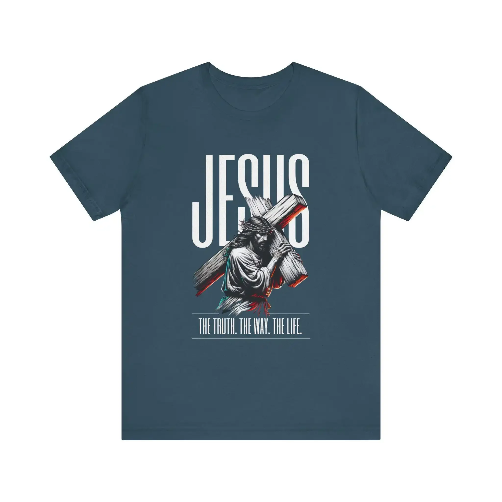 Jésus, la voie, la vérité, la vie, t-shirt chrétien