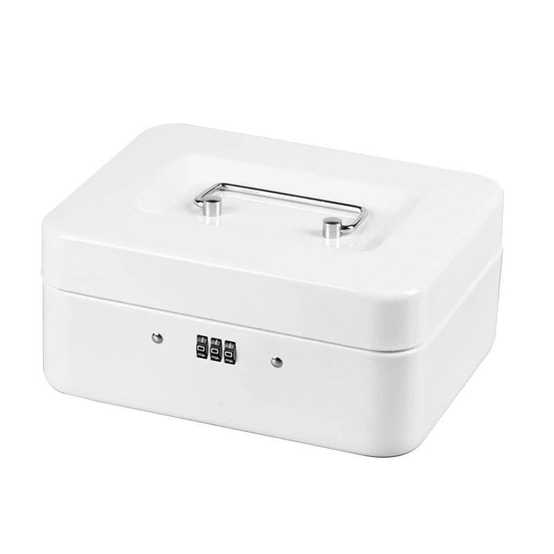 2024 New Standard Steel Cash Box with Combination Lock Small / Middle Size Cash Box Metal Safe Boxes