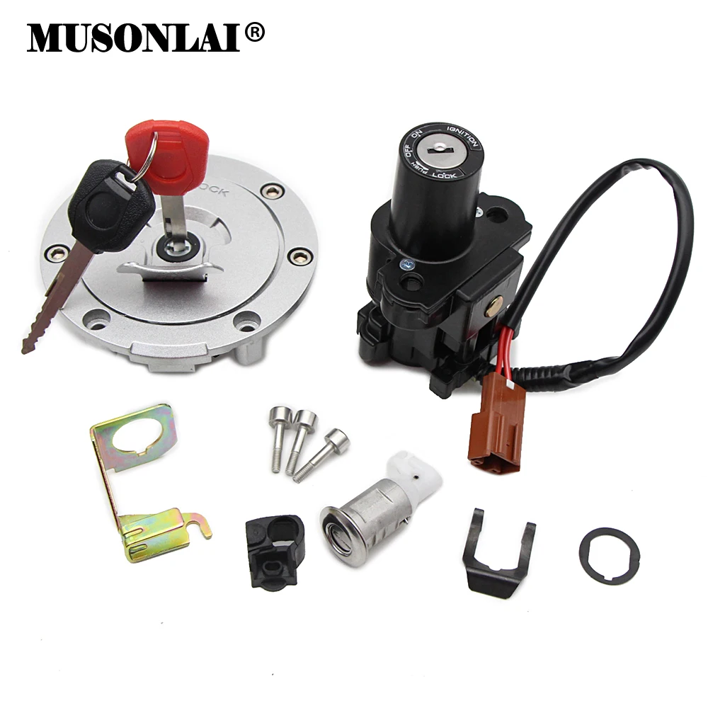 

Motorcycle Fuel Tank Cap Ignition Switch Seat Lock For Honda CBR1000 CBR1000RR Fireblade 04-07 CB600F Hornet 600 PC-41 07-11