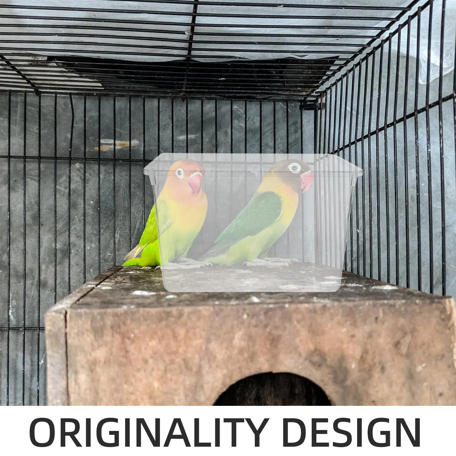 

1pcs Birdcage Splash Guard Transparent Reusable Cover Easy Cleaning Cage Accessories Feeder Protection Cage Supply Acrylic