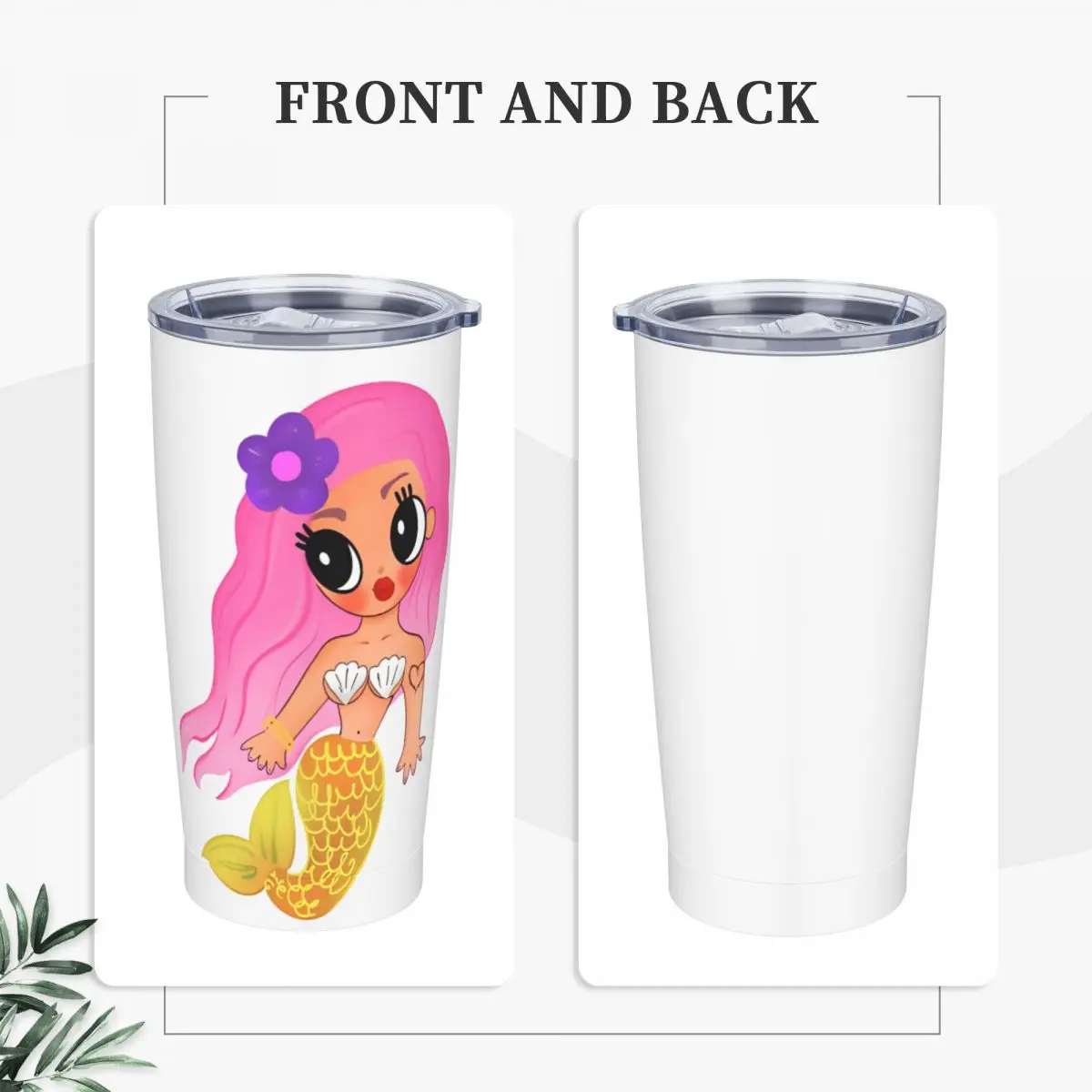 Karol G Mermaid Pink Hair Stainless Steel Tumbler Manana Sera Bichota Coffee Mug With Straws and Lid Mugs Drinks Water Bottle