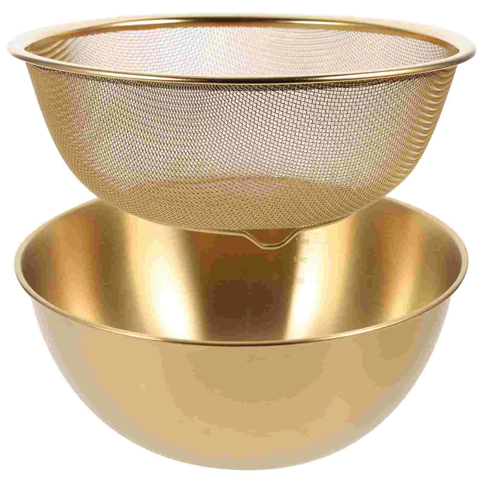 

Stainless Steel Drain Basket Kitchen Fruit and Vegetable Strainer Metal Colander Cleaning Washing Basin Rice Washer