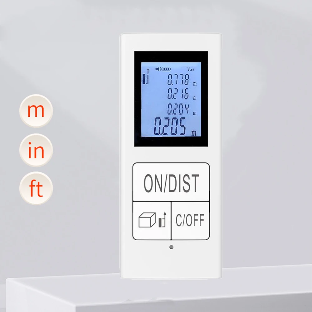 Télémètre Laser Rechargeable de Nouvelle Génération, Mini Mesure Infrarouge, Distancemètre, Ligne Horizontale