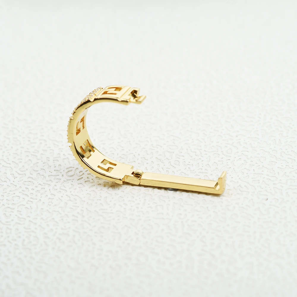 ICEYY Men's D-shaped Tie Clips Tie Ring for Man luxury Zircon Inlaid Buckle  Ring Wedding Business Men's Jewelry Accessories