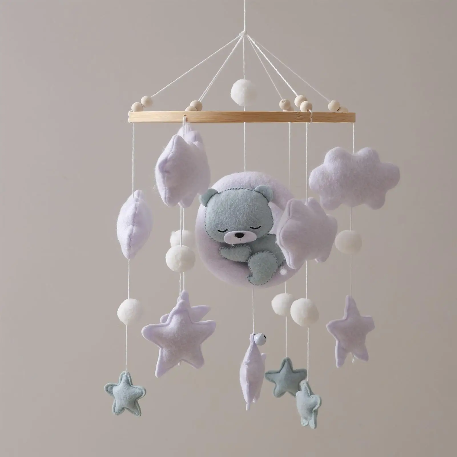 Baby Krippe Mobile Holz 0-12 Monate Rassel Spielzeug Auf Dem Bett Neugeborene Krippe Mobile Bett Glocke Hängen Spielzeug für Schlafzimmer