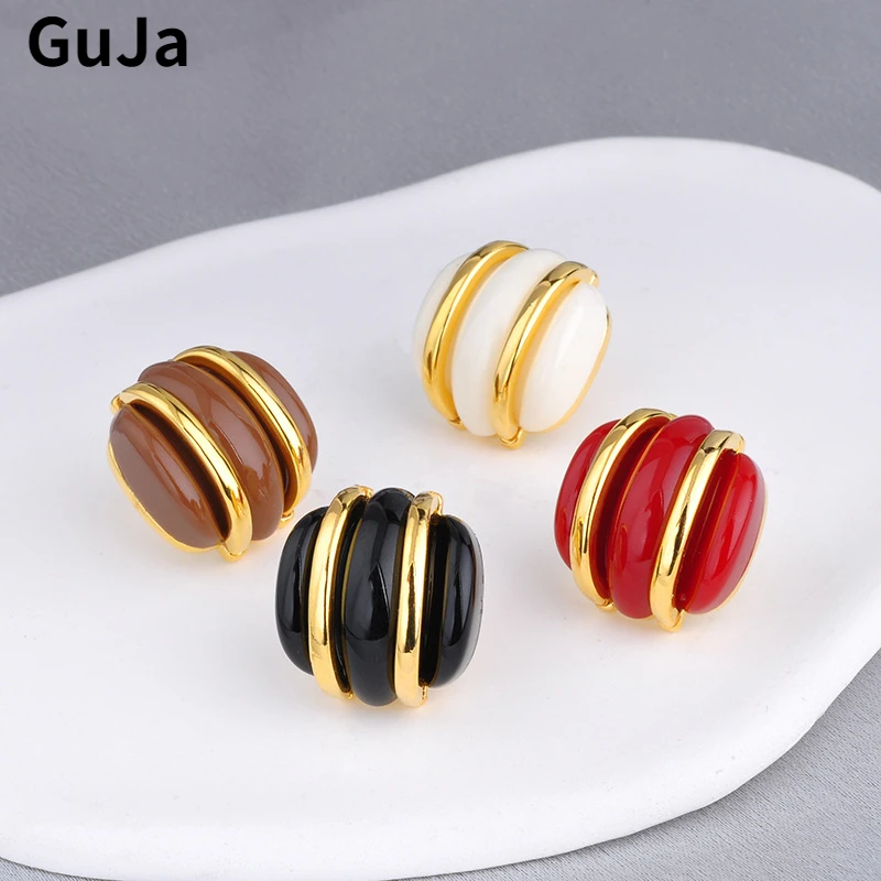 

Fashion Jewelry Sweet Temperament White Red Black Stud Earrings For Girl Women Party Gifts Ear Accessories 2024 Trend New