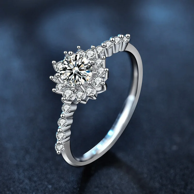 

18K gold mozzarella diamond fashion ring PT950 women's niche design jewelry new diamond ring