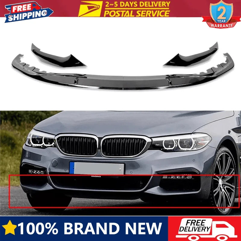 

Качественный автомобильный передний бампер, спойлер для BMW 5 серии G30 G31 G38 520i 530i 540i M-SPORT 2017 ~ 2020, автомобильные аксессуары